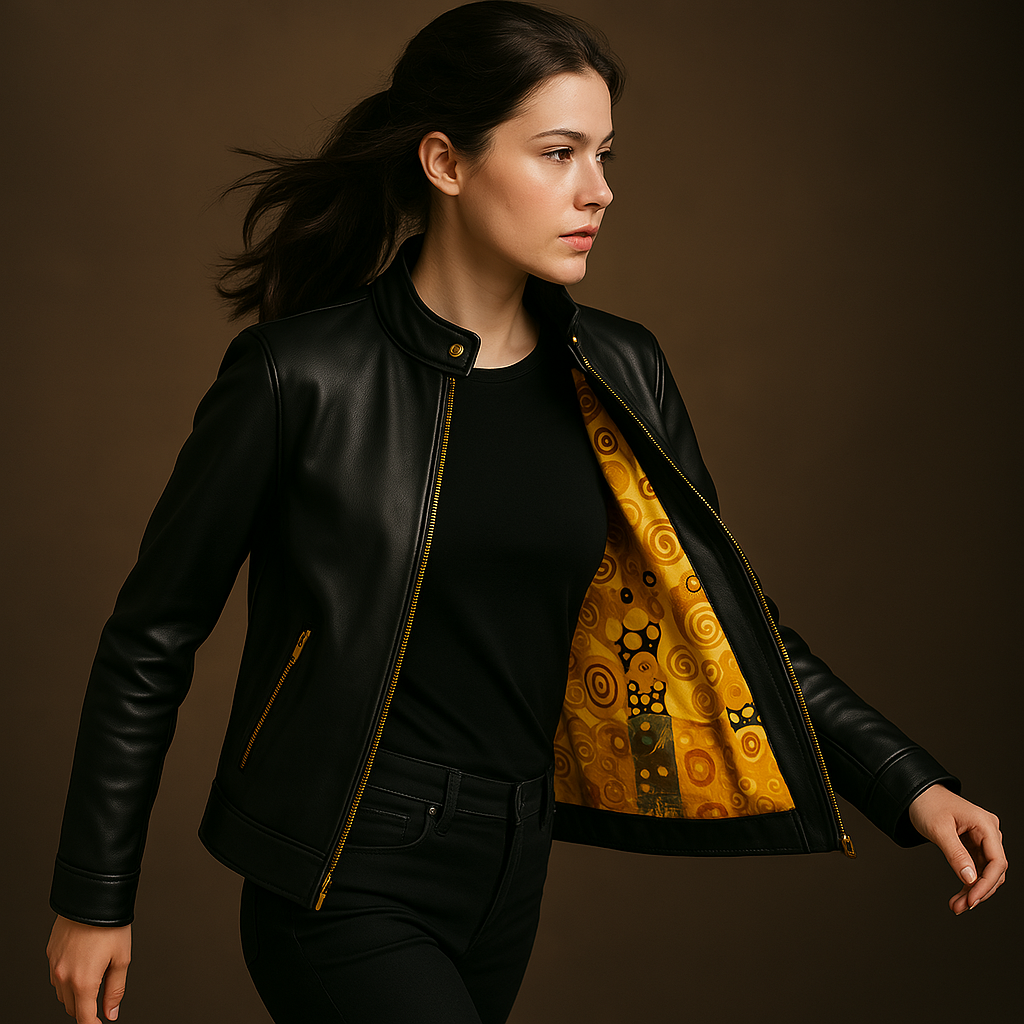Veste Klimt portée